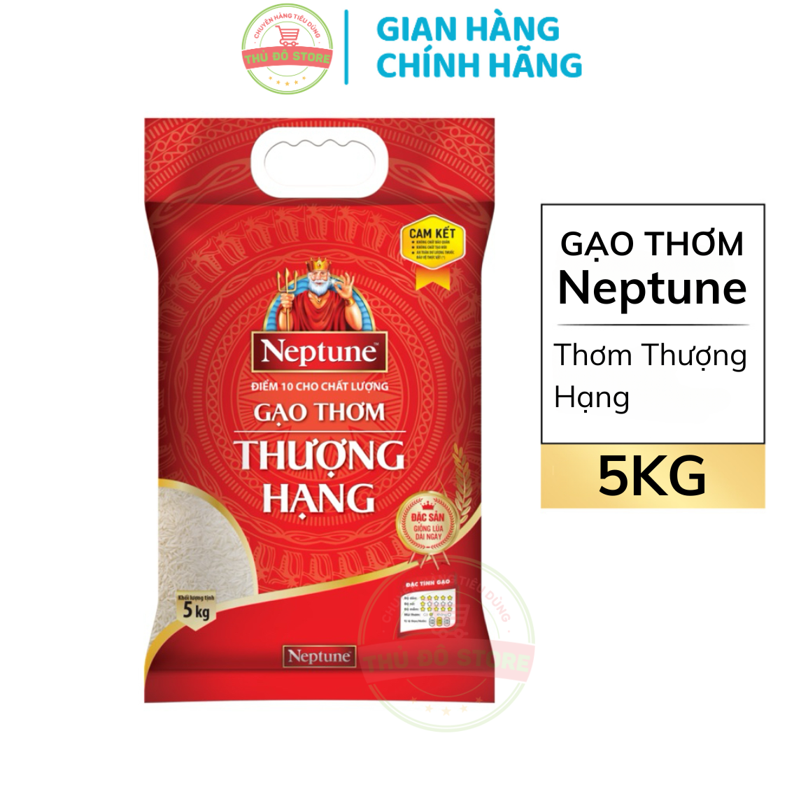 Gạo Thơm Neptune Thượng Hạng - Túi 5KG