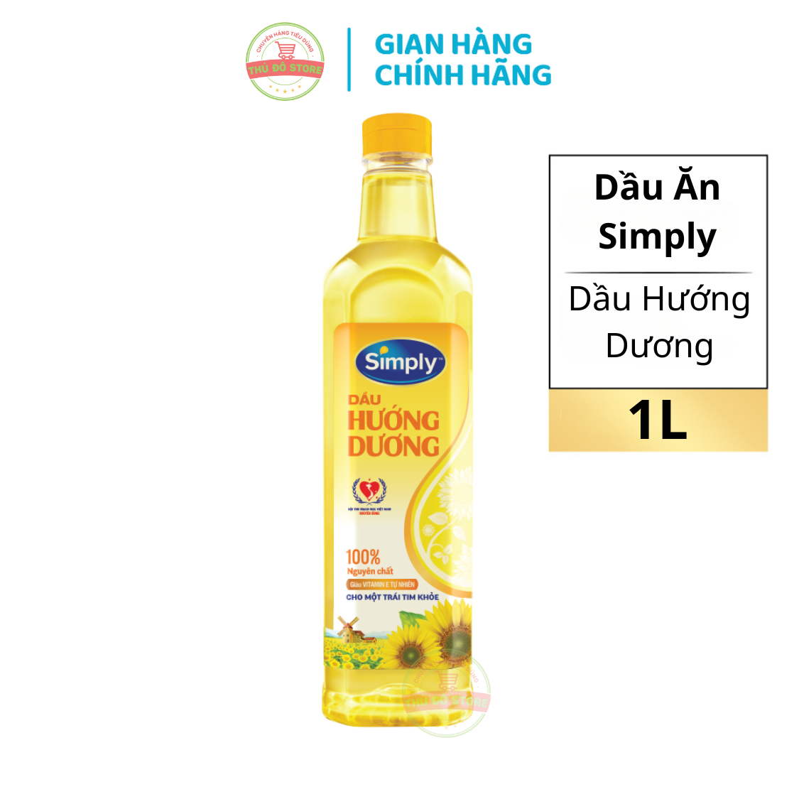 Dầu Ăn Simply Hướng Dương - Chai 1L