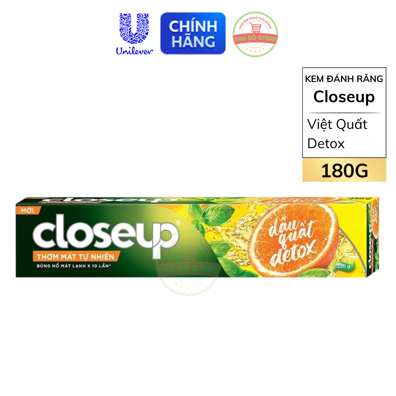 Kem Đánh Răng Closeup Việt Quất Detox - Tuýp 180G