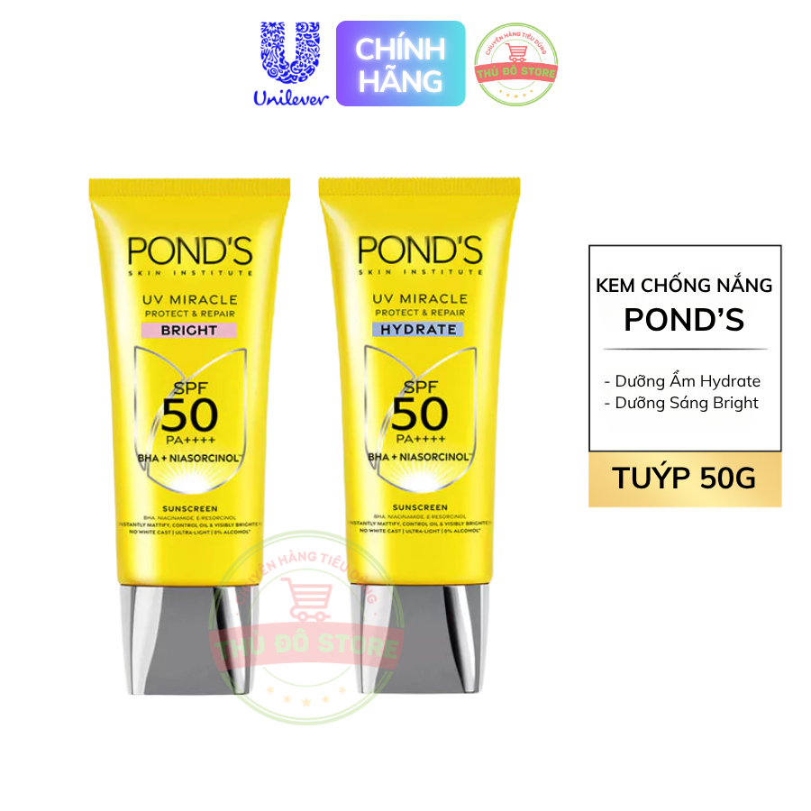 Kem chống nắng phổ rộng Pond's UV Miracle SPF 50+ PA++++ Tuýp 50G