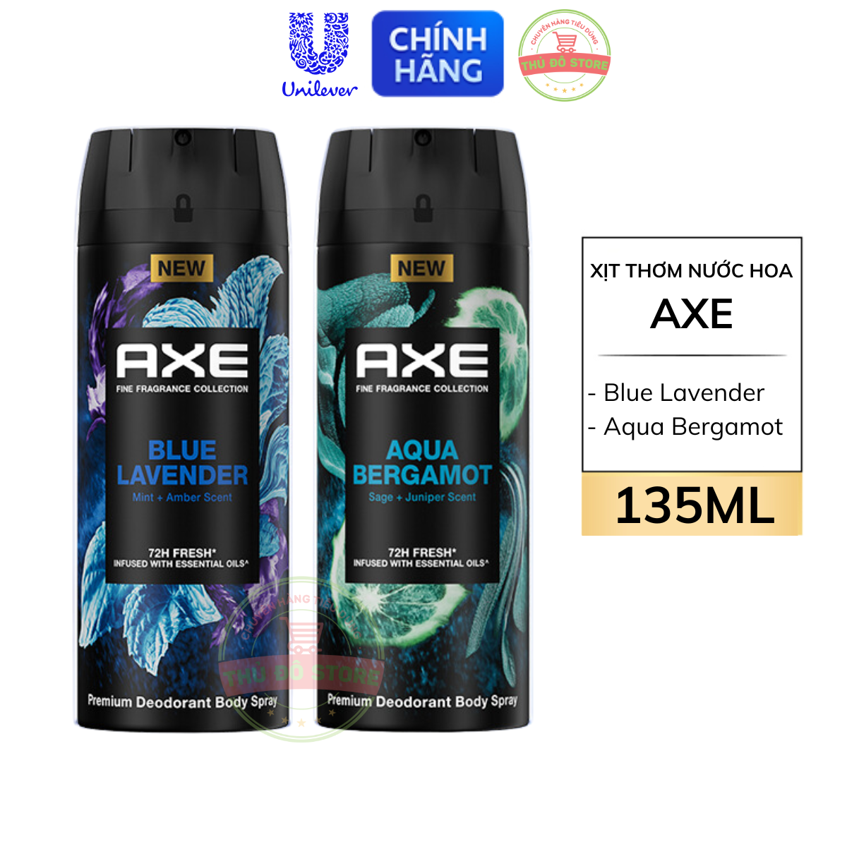 Xịt Thơm Nước Hoa AXE - Chai 135ML