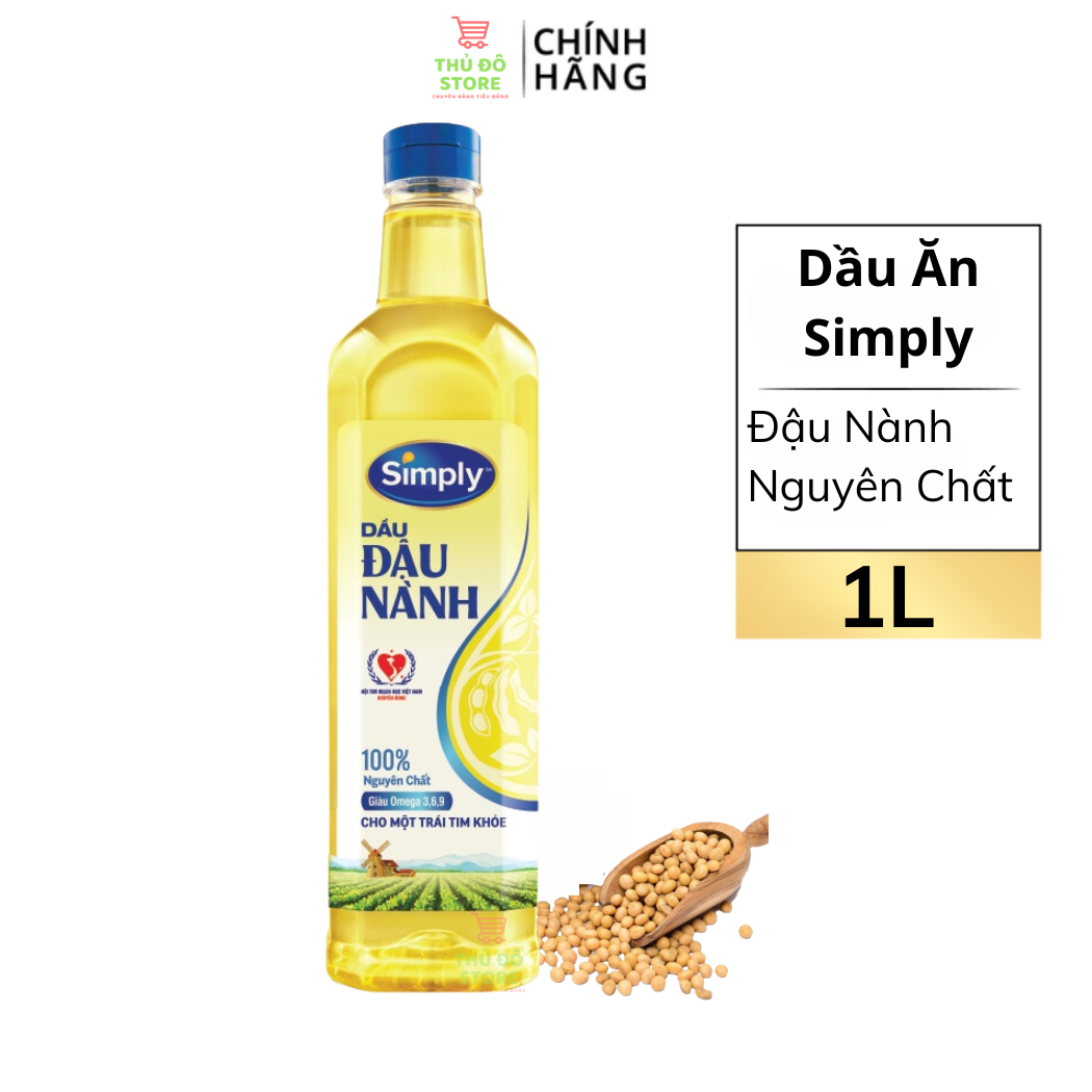 Dầu Ăn Simply Đậu Nành - Chai 1L