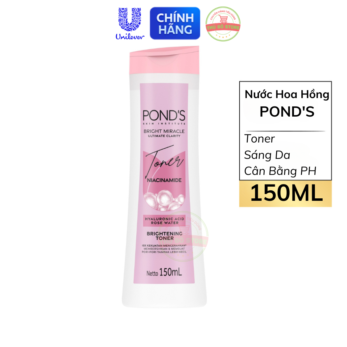 Nước Hoa Hồng POND White Beauty Sáng Da Cân Bằng pH - Chai 150ML