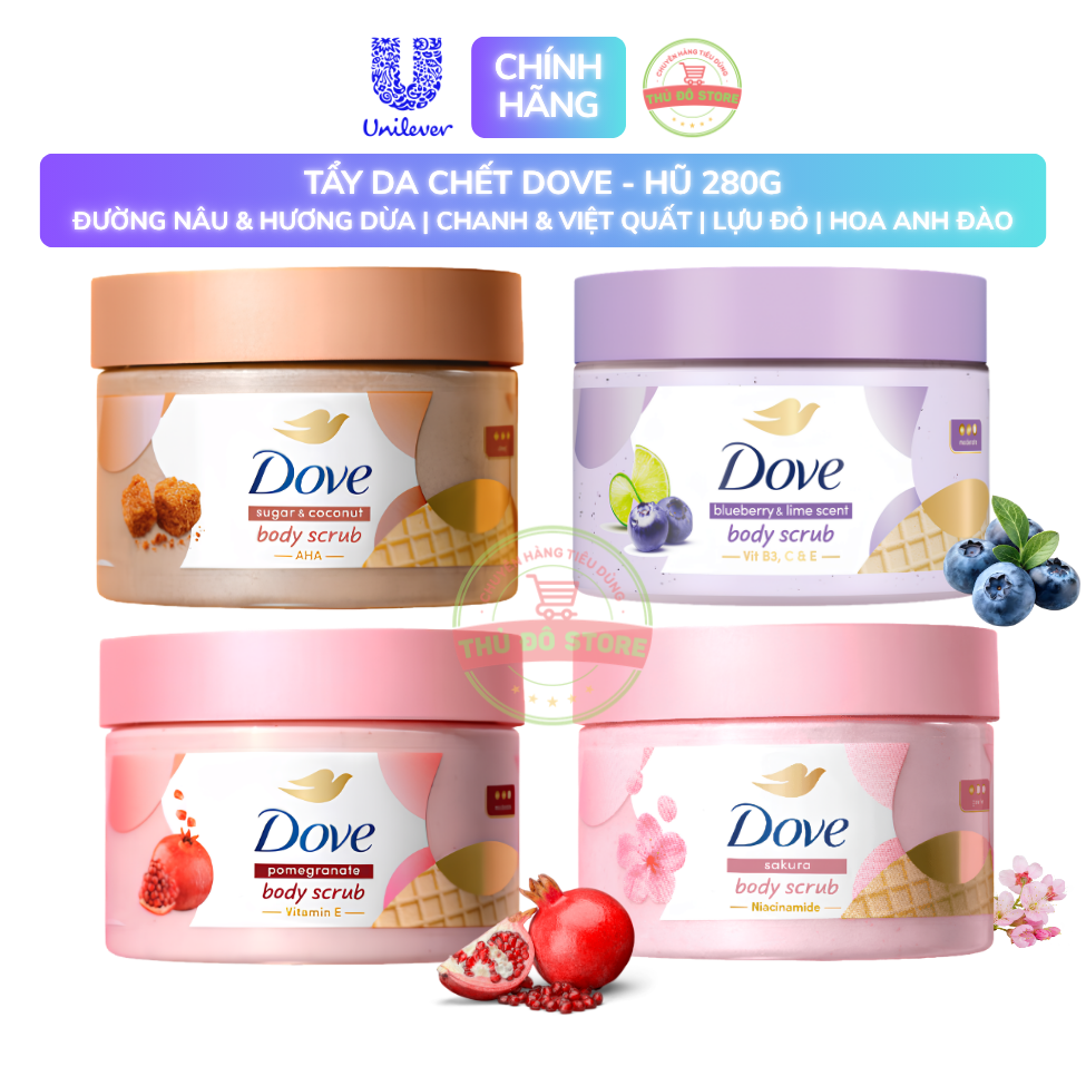 Smoothie Tẩy Tế Bào Chết Body Dove  Hũ 280G