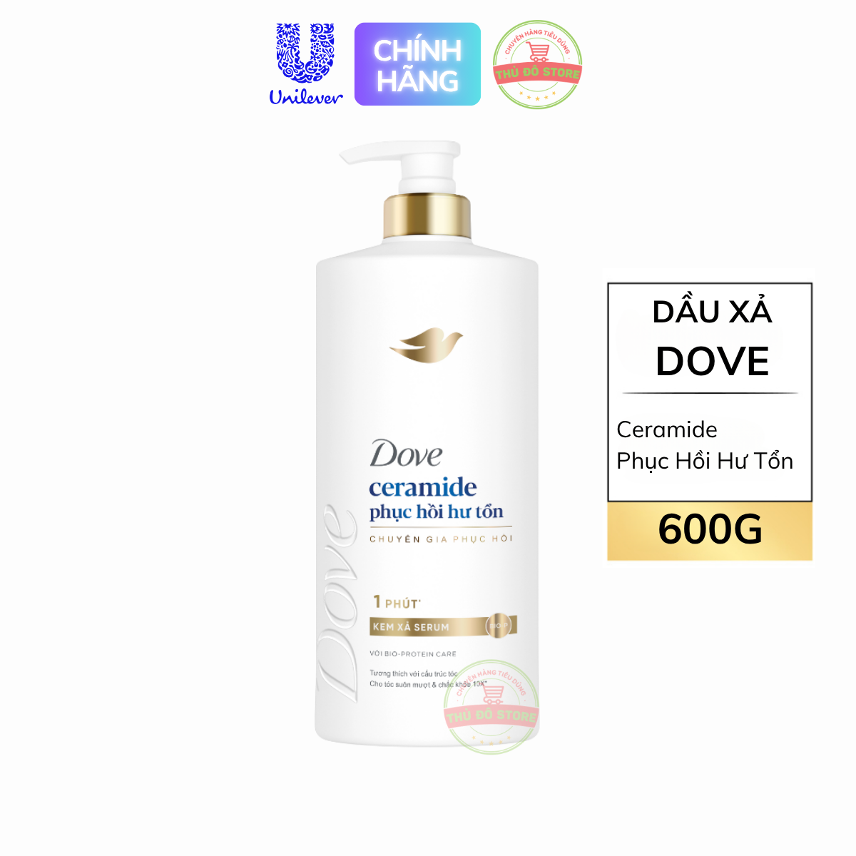 Kem Xả Dove Phục Hồi Hư Tổn - Chai 600G