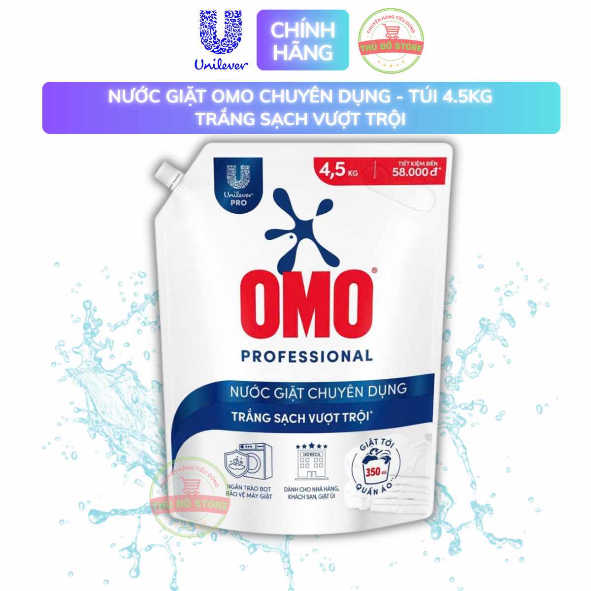 Nước Giặt OMO Chuyên Dụng - Túi 4.5KG