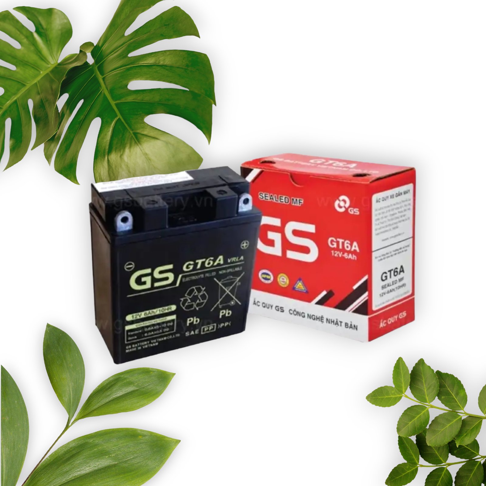 Bình điện GS đỏ 6A