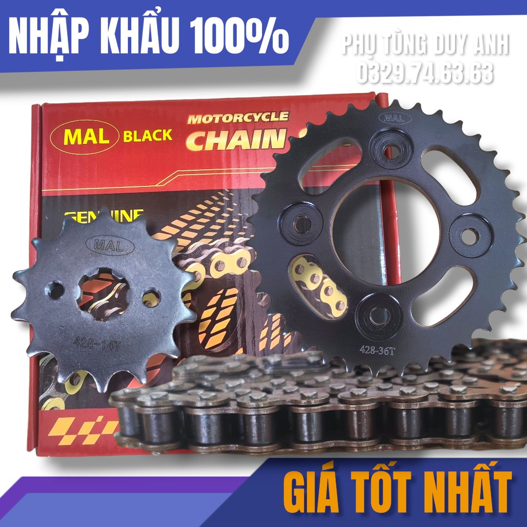 Nhông xích Vamiocco Ex 4 ( Vàng)15-39-114