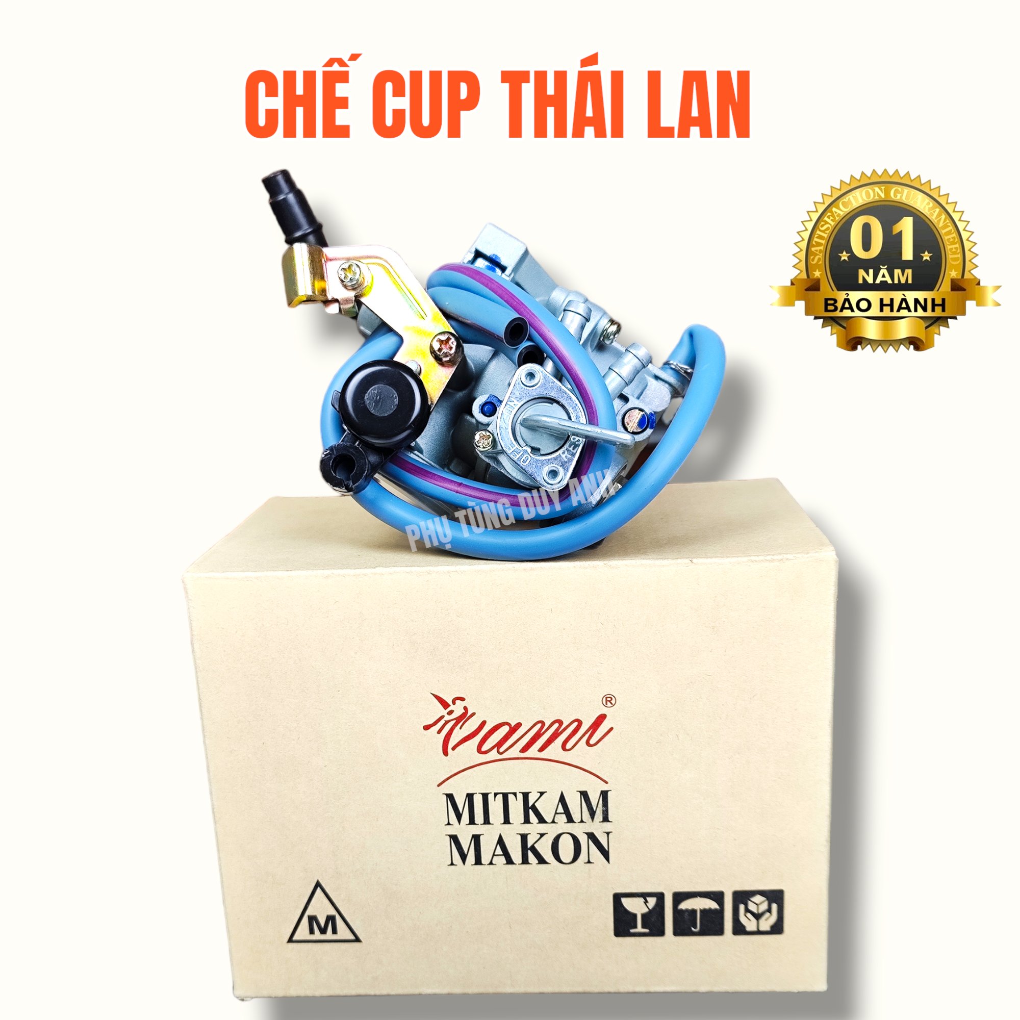 Chế hòa khí Cúp 81/82 , bình xăng con hiệu Mitkammacon Thái Lan