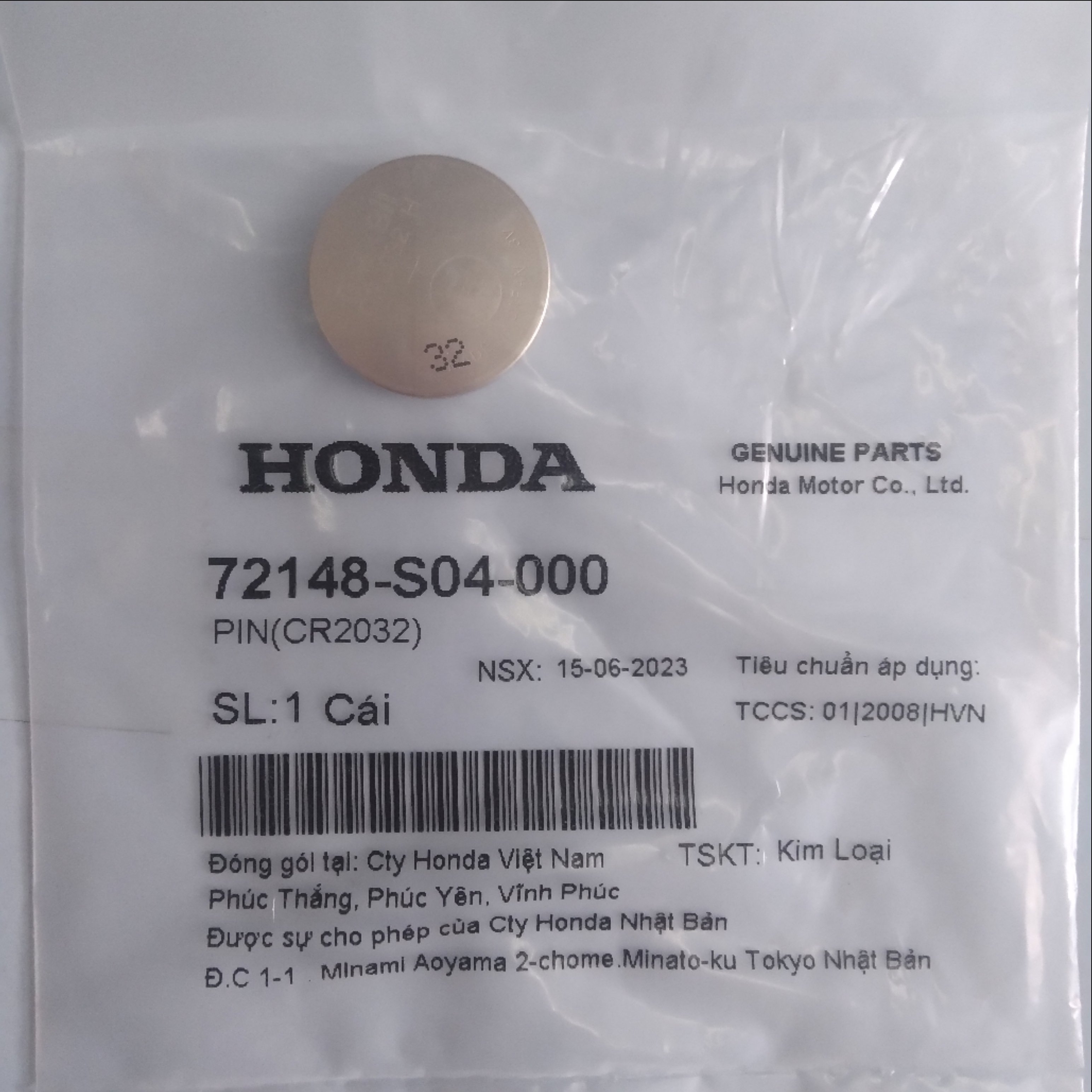 Pin khiển Honda chính hãng