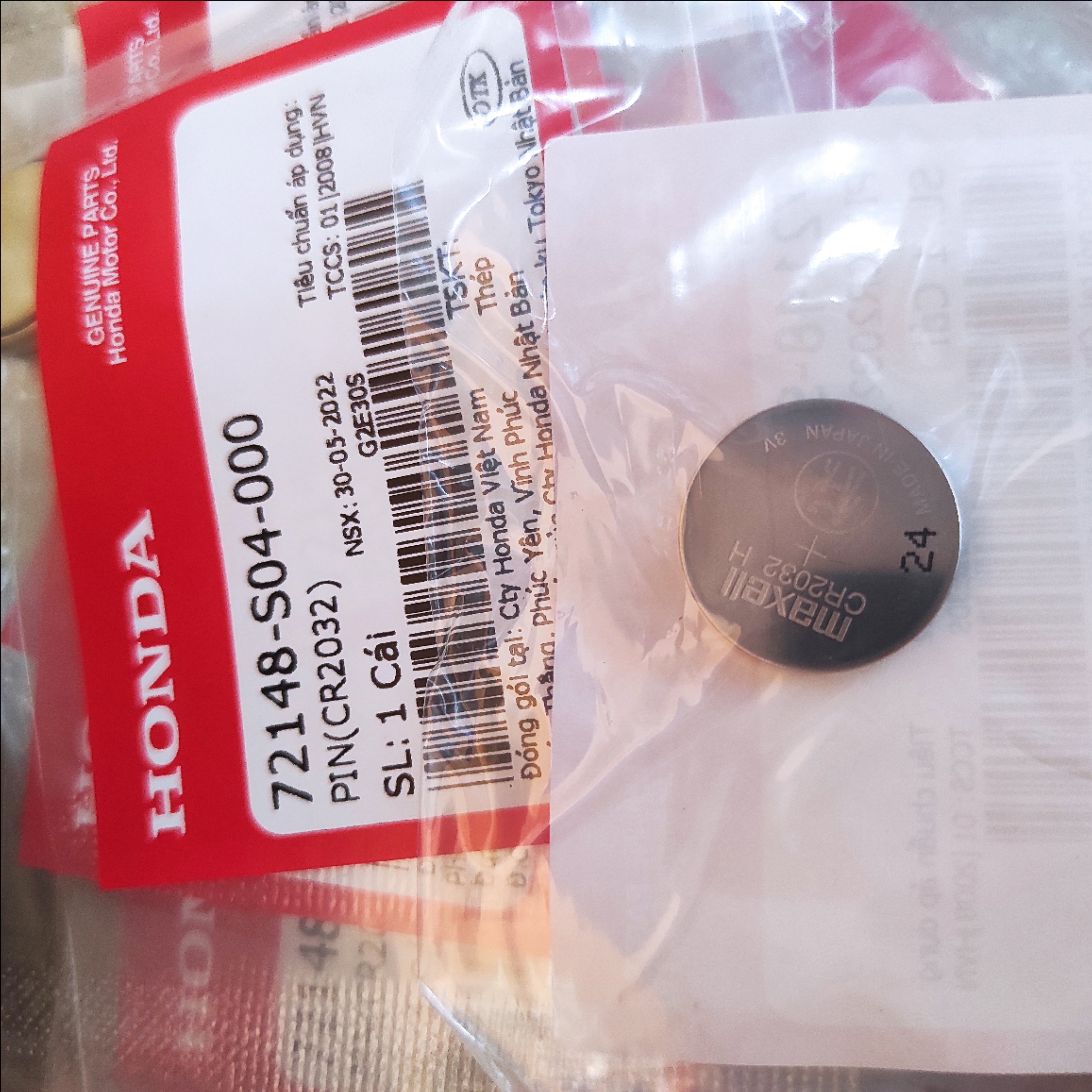 Pin khiển Honda chính hãng