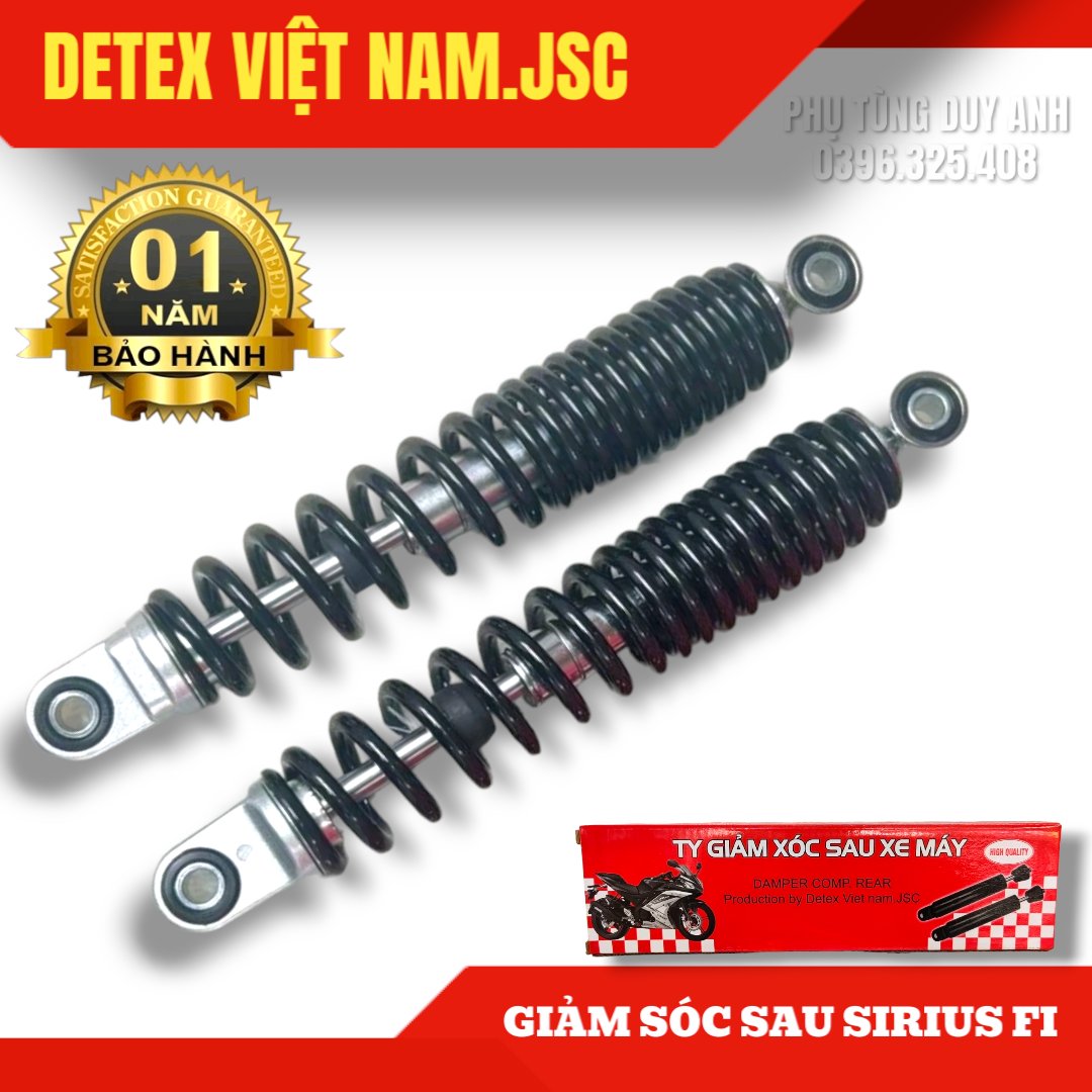 Giảm xóc sau Detex Si FI (đen) - (T10)