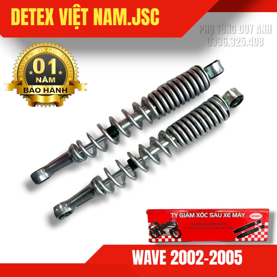 Giảm xóc sau Detex Wave alpha 100 (Bạc) - (T10)