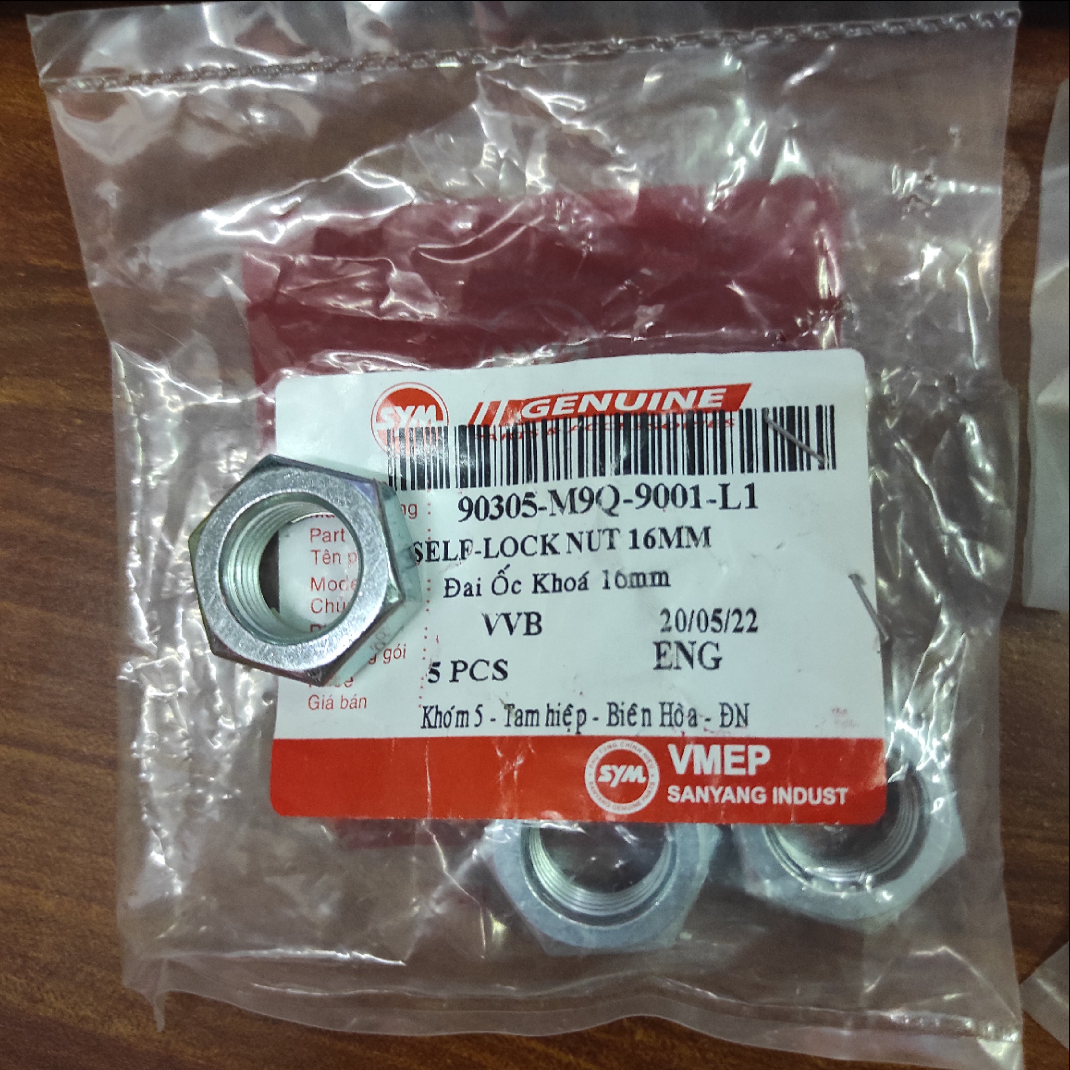 Đai Ốc Khoá 16mm trục sau Attila, xe ga