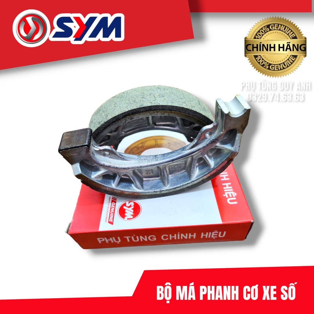 Bộ má phanh cơ xe số SYM