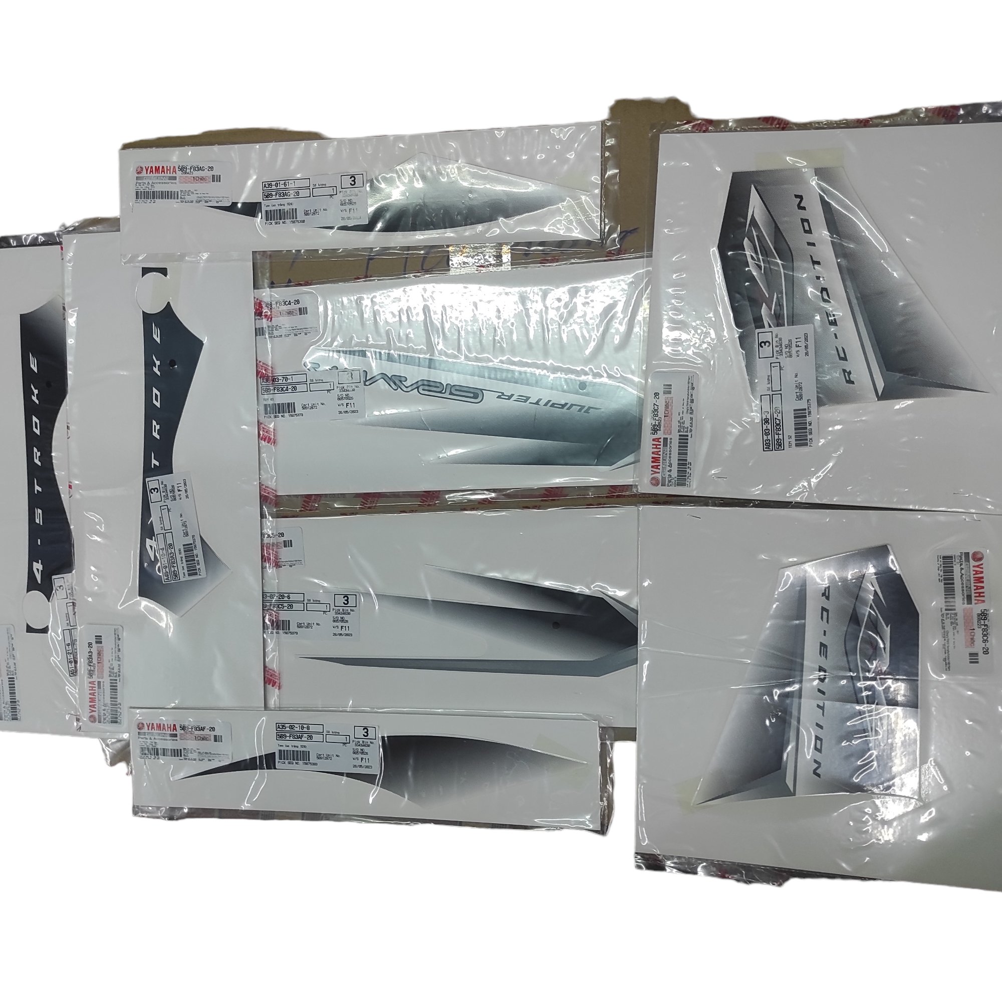 Bộ tem yếm Jupiter Gravita trắng yamaha chính hãng