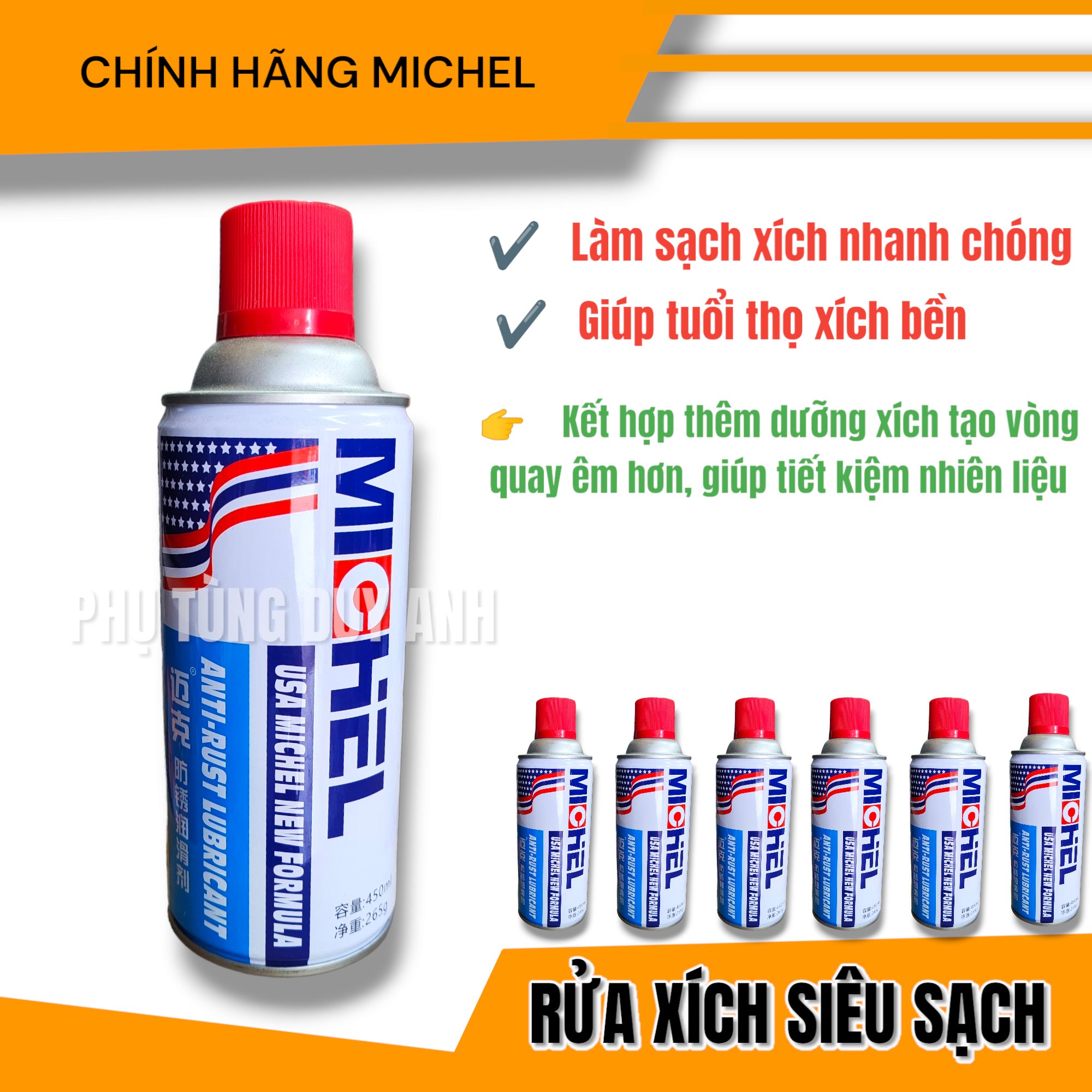 Xịt rỉ/rửa xích Michel BMA