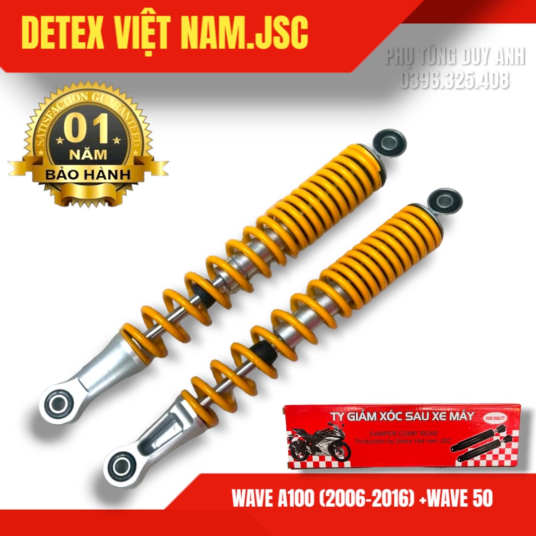 Giảm xóc sau Detex WA A (vàng) -(T10)