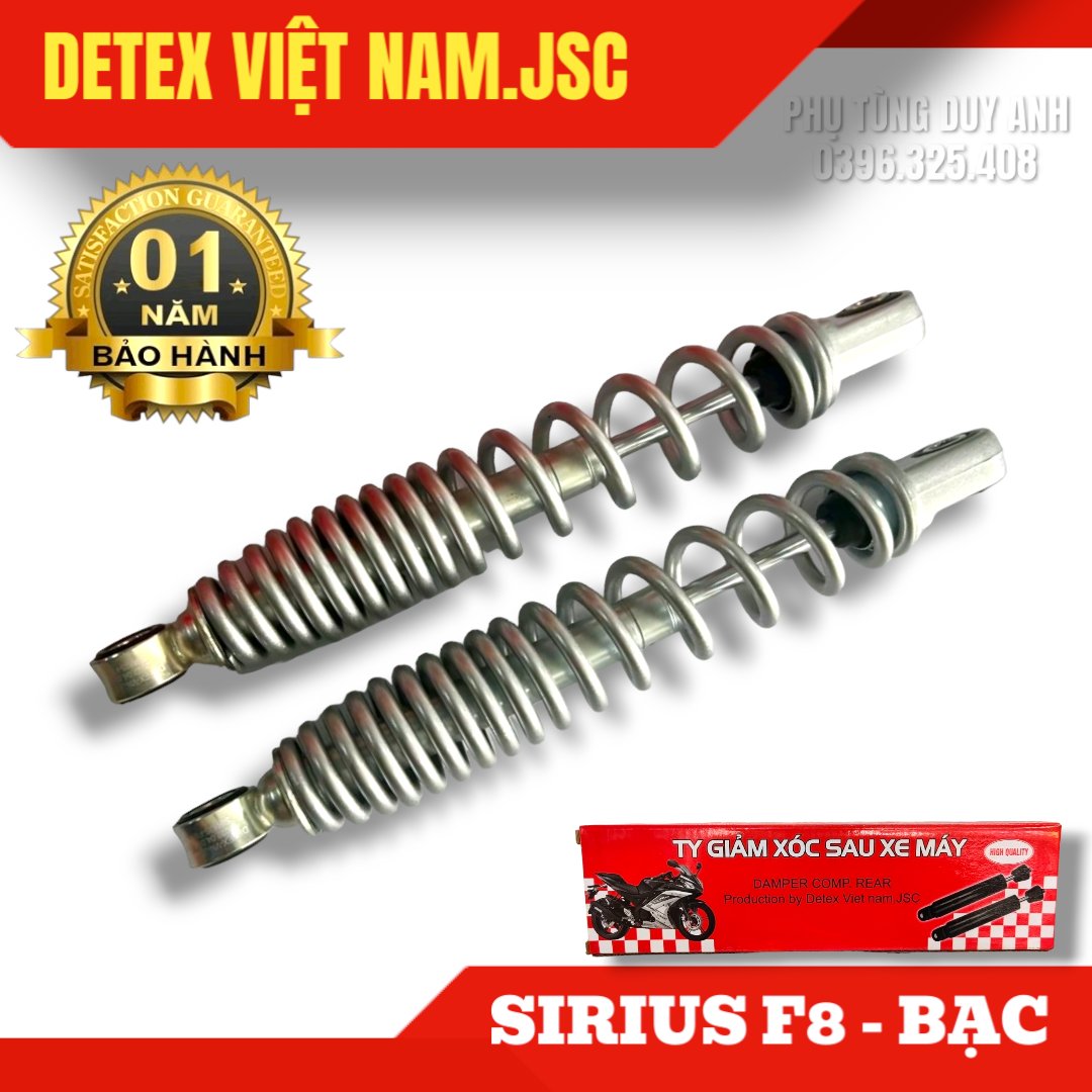 Giảm xóc sau Detex Si 8 (Bạc) - (T10)