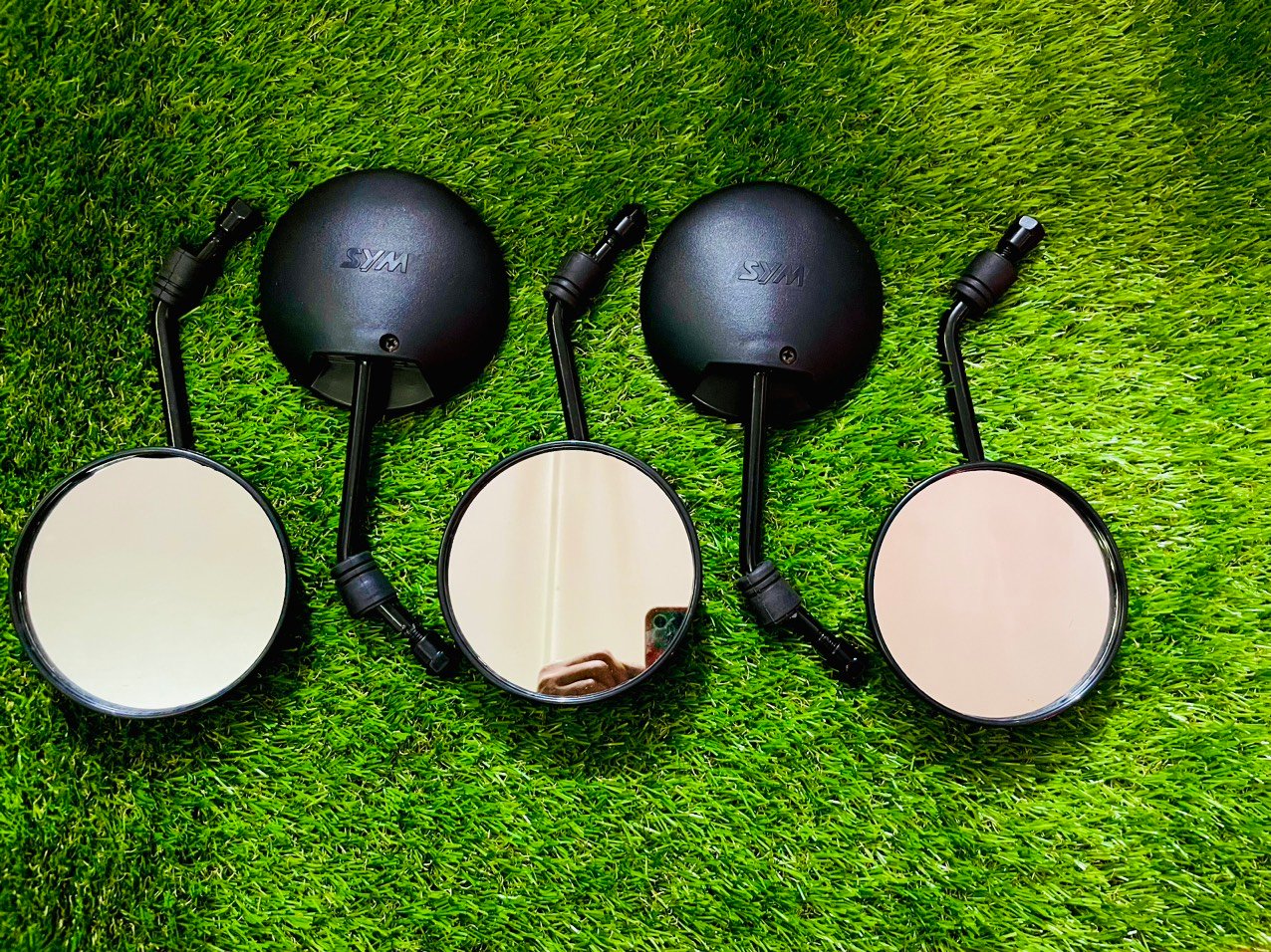 Gương tròn SYM tròn đen