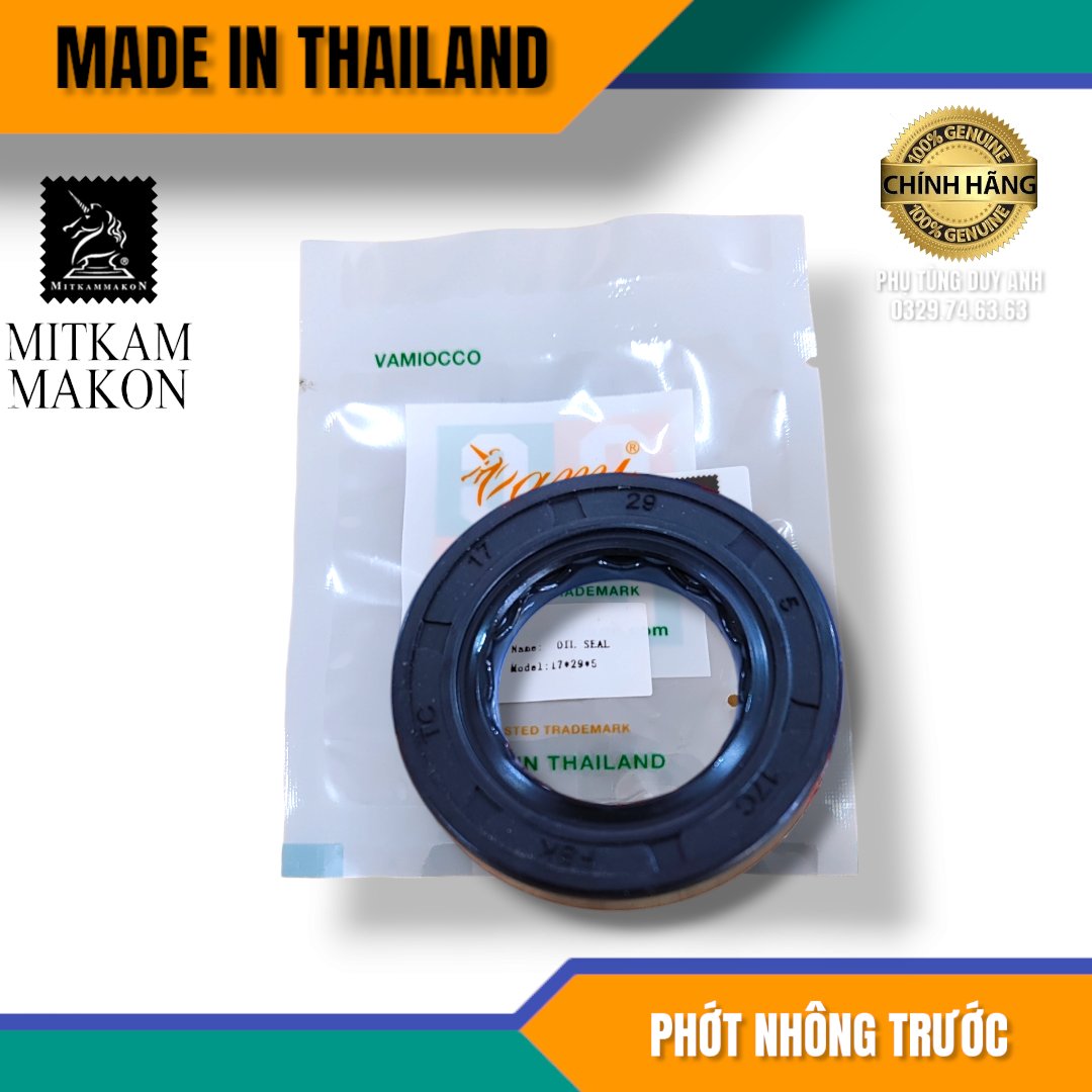 Phớt nhông trước 17*29*5 Thailan