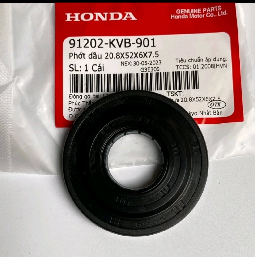 Phớt dầu 20.8X52X6X7.5 (Phớt dên 52) Honda chính hãng