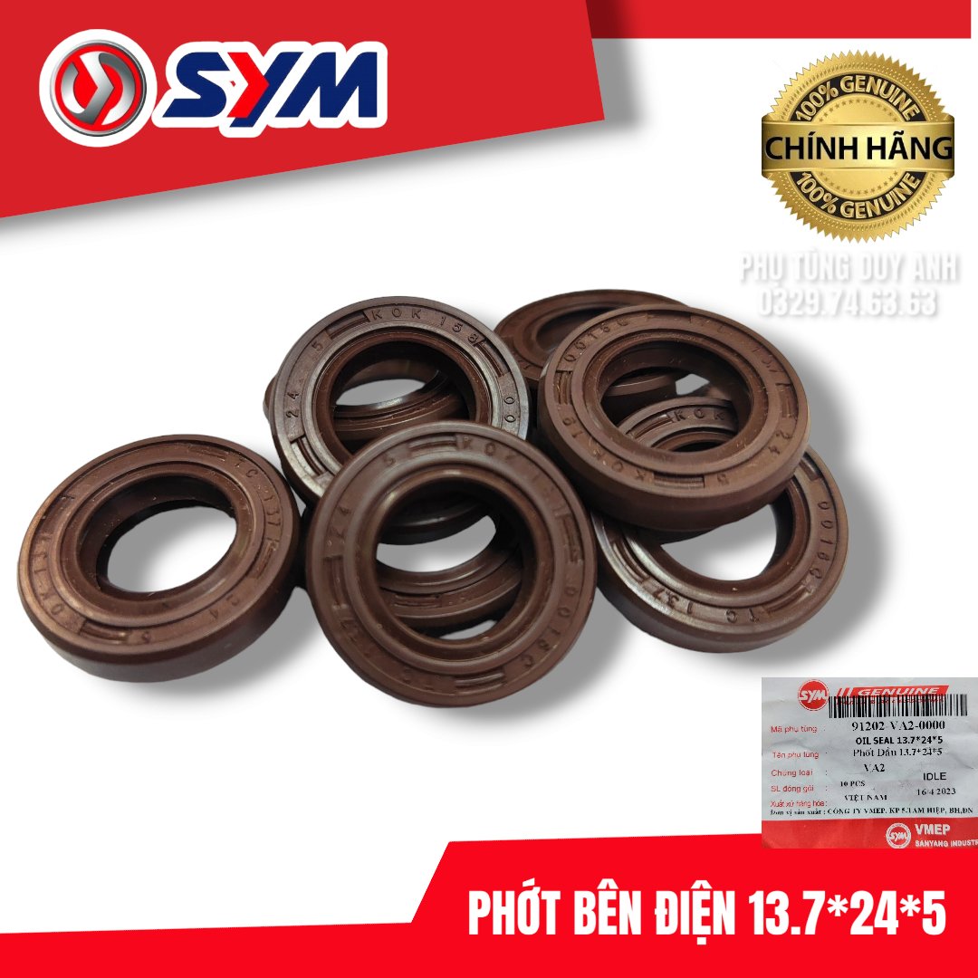 Phớt cần đề(Phớt cần khởi động) SYM 13.7*24*5