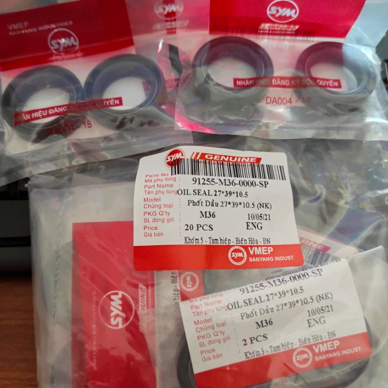 Phớt giảm sóc Win/Angle 100) SYM  27*39*10.5