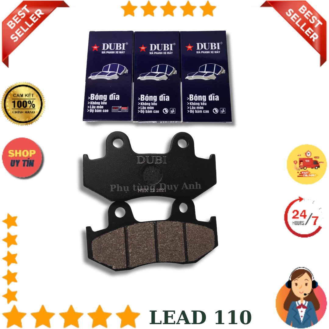 Má phanh ( Bố thắng ) DUBI Lead110, Spacy