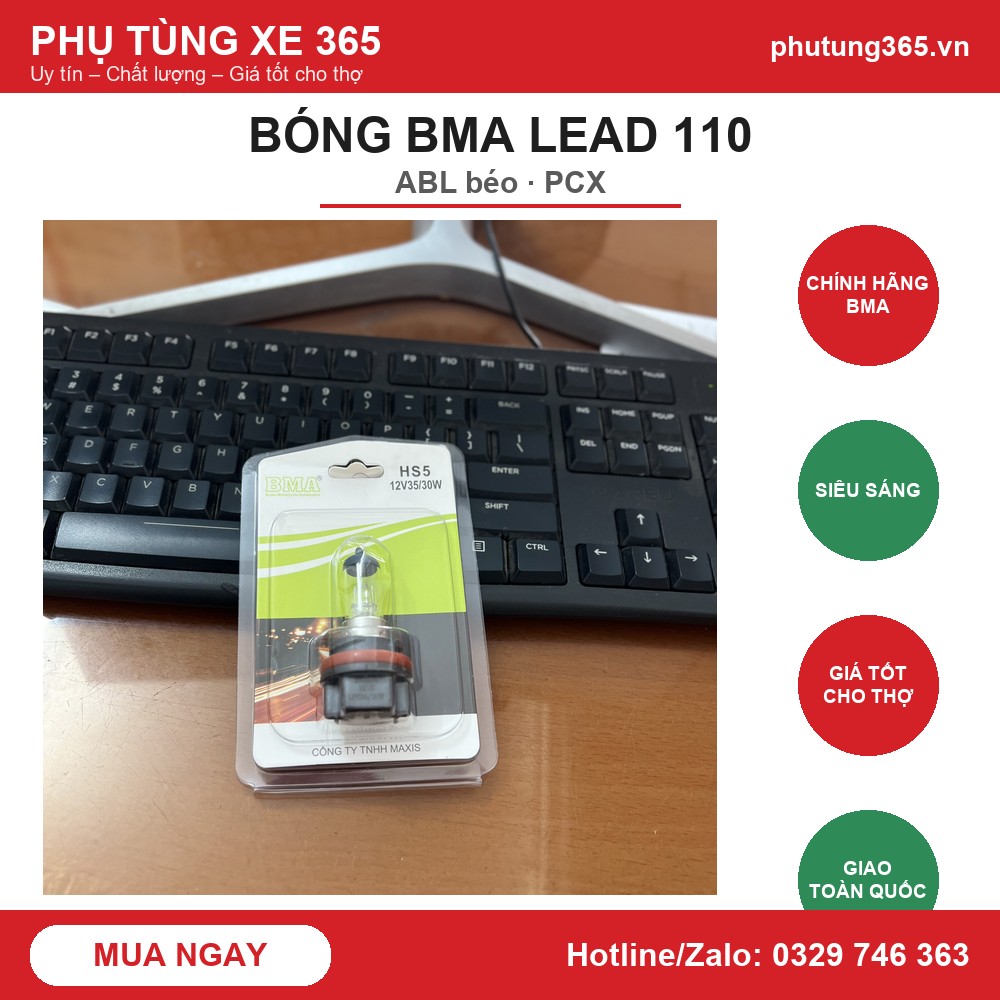 Bóng BMA Lead 110. ABL béo, PCX,