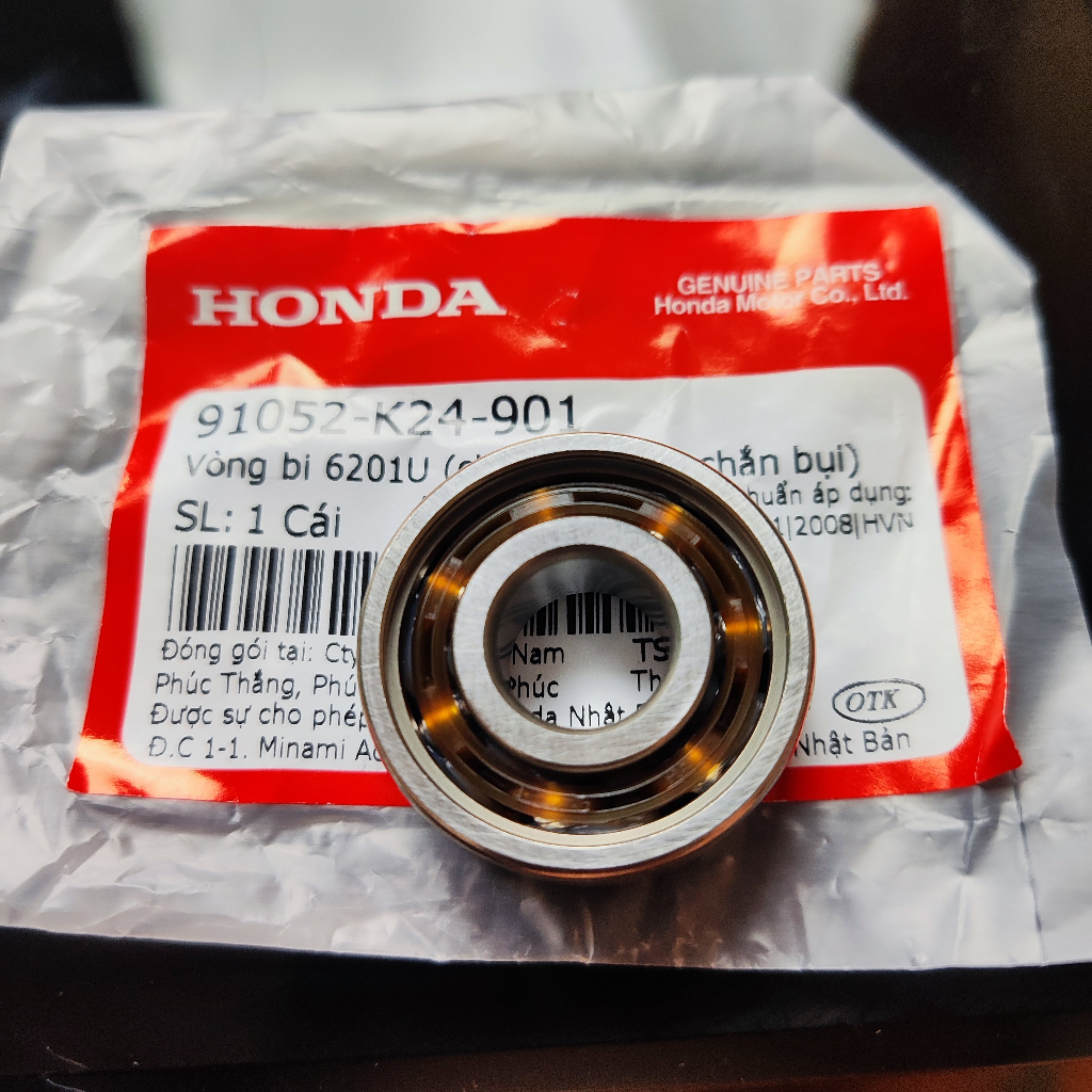 VÒNG BI 6201U (1 MẶT CHẮN BỤI)