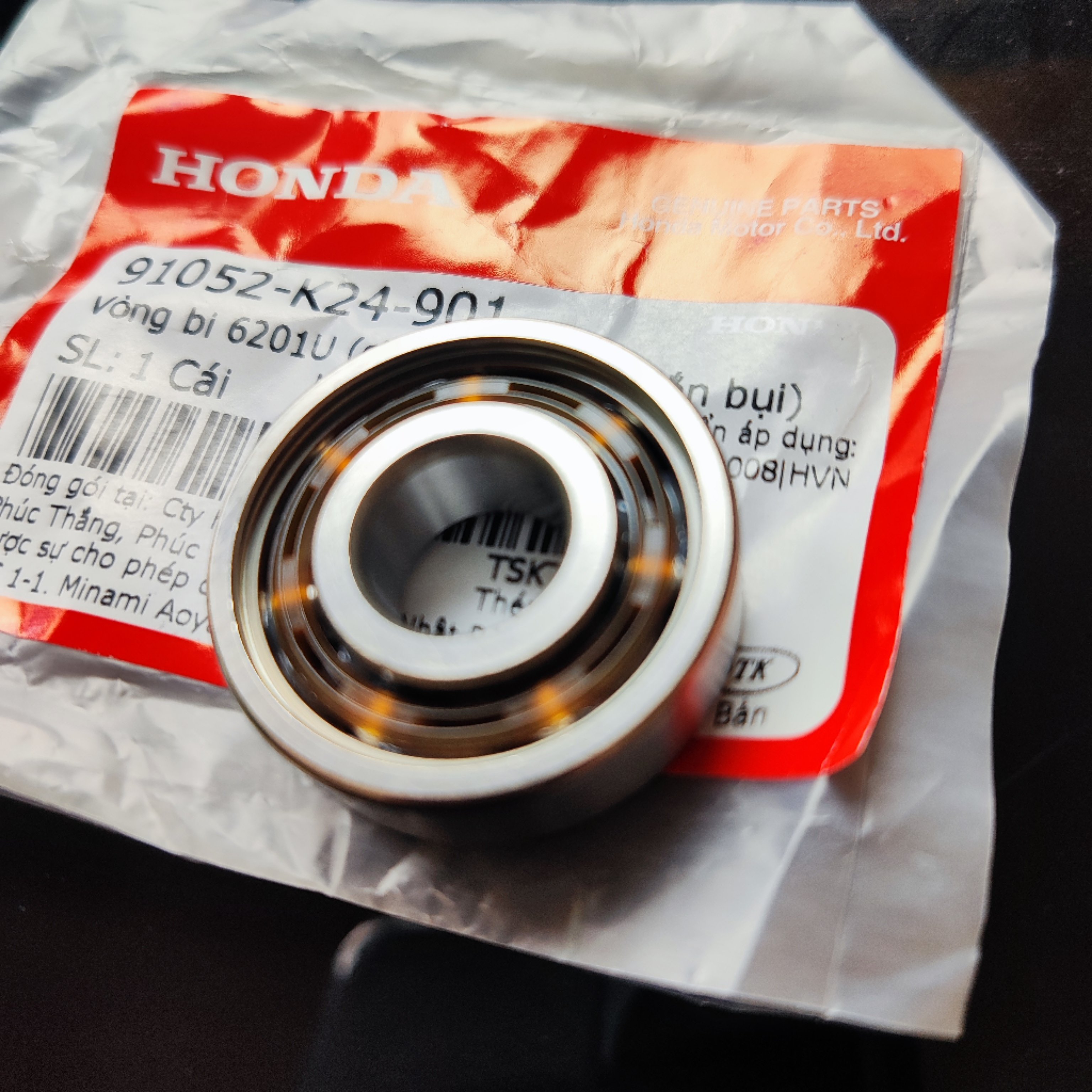 VÒNG BI 6201U (1 MẶT CHẮN BỤI)