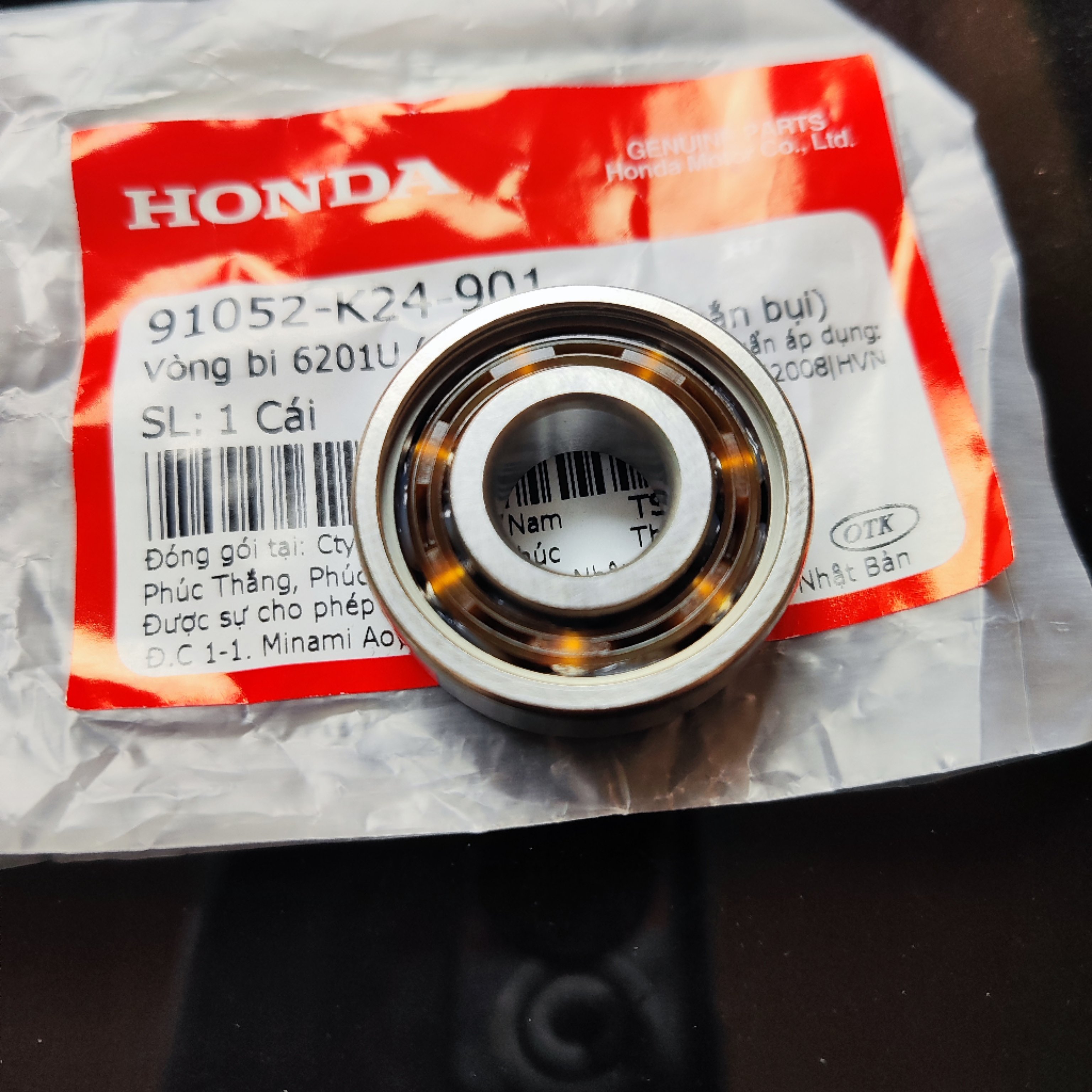 VÒNG BI 6201U (1 MẶT CHẮN BỤI)