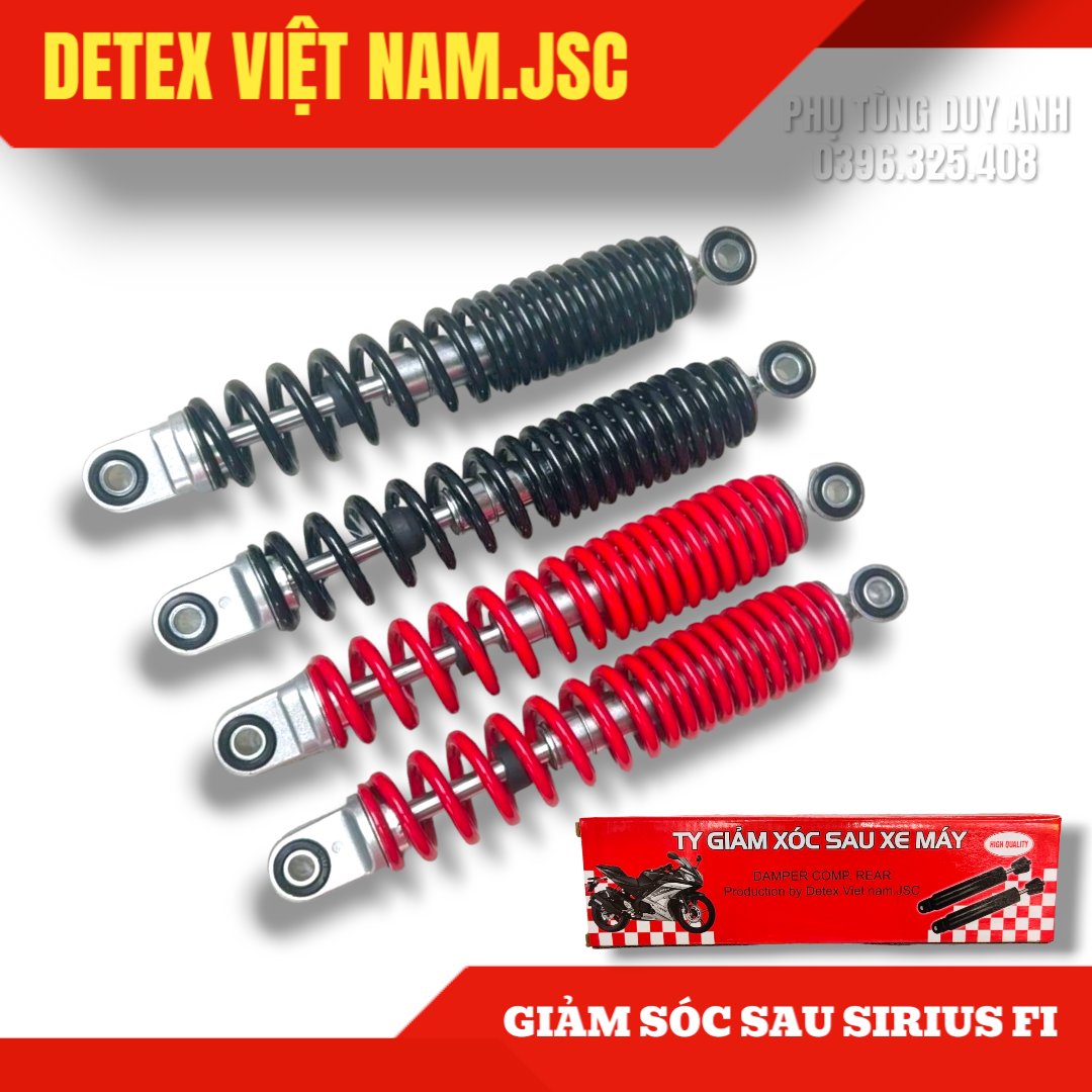 Giảm xóc sau Detex Si FI (đen) - (T10)