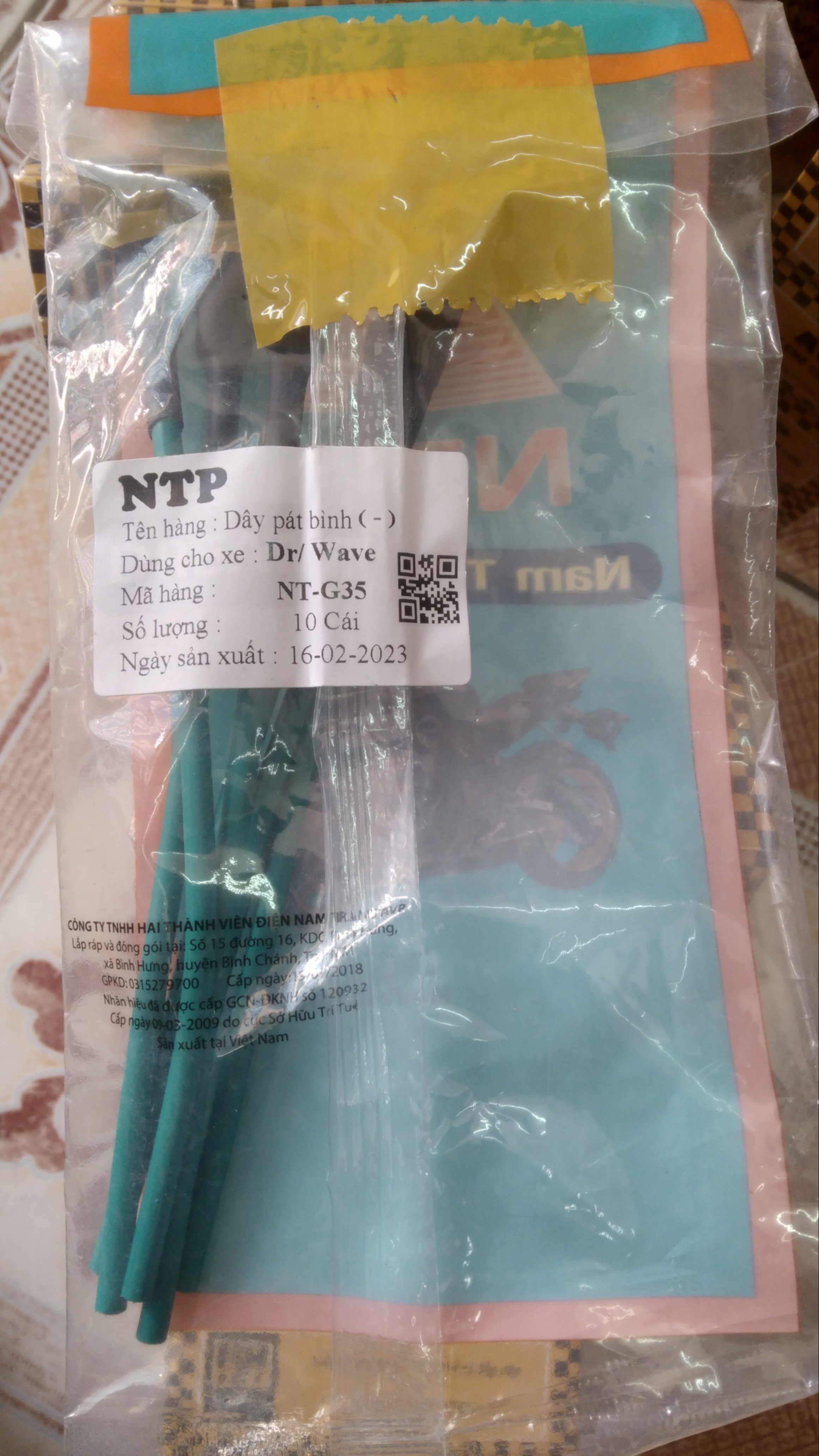 Pát bắt bình điện (-) Nam Trang - NTP( Có dây)