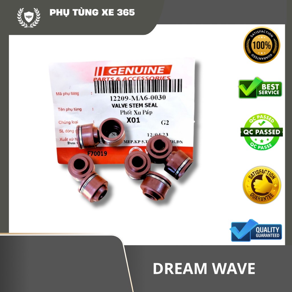 Phớt ghít/ nấm xu páp SYM  Dream Wave( Túi 20c)