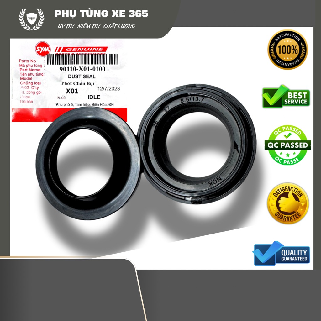 Phớt bụi  giảm sóc SYM DR/W  26*37*10.5 (51425-X15-0000)