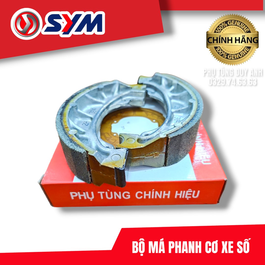 Bộ má phanh cơ xe số SYM