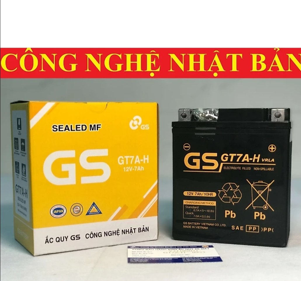 Bình điện GS 7A vàng