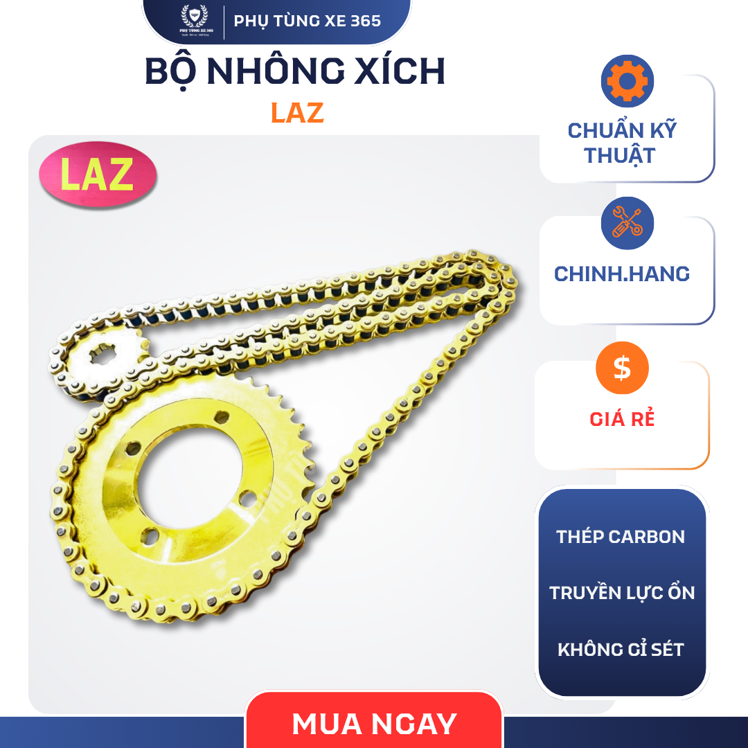 Nhông xích LAZ Exciter 5 vàng 14-38-114