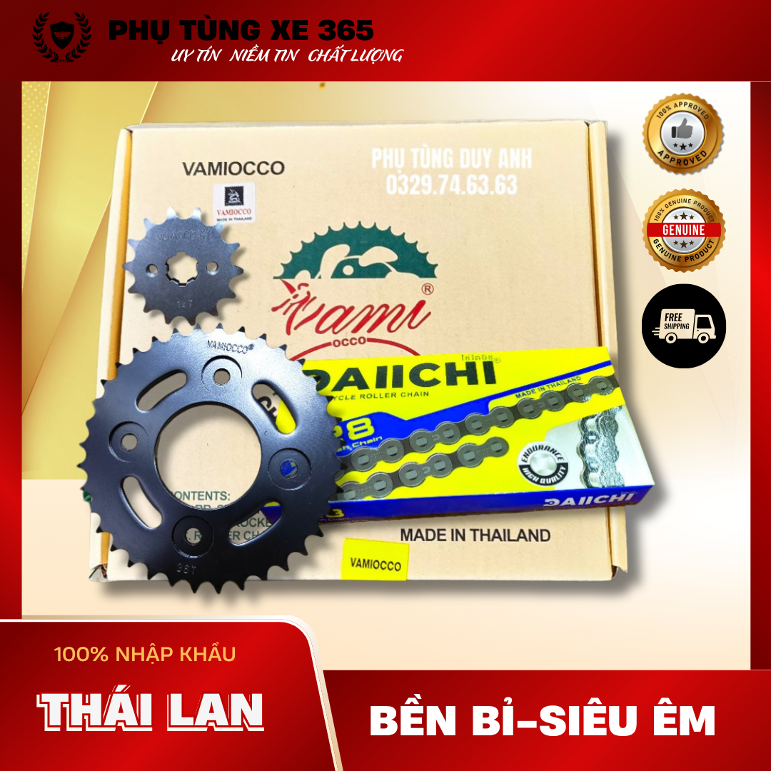 Nhông xích Vamiocco Rs14-38-106