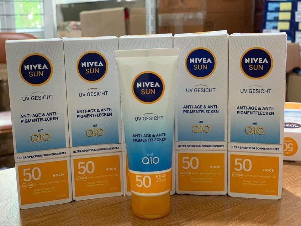 Kem chống nắng chuyên mặt Nivea Sun Q10 SPF 50 [Xách tay Đức giá gốc]
