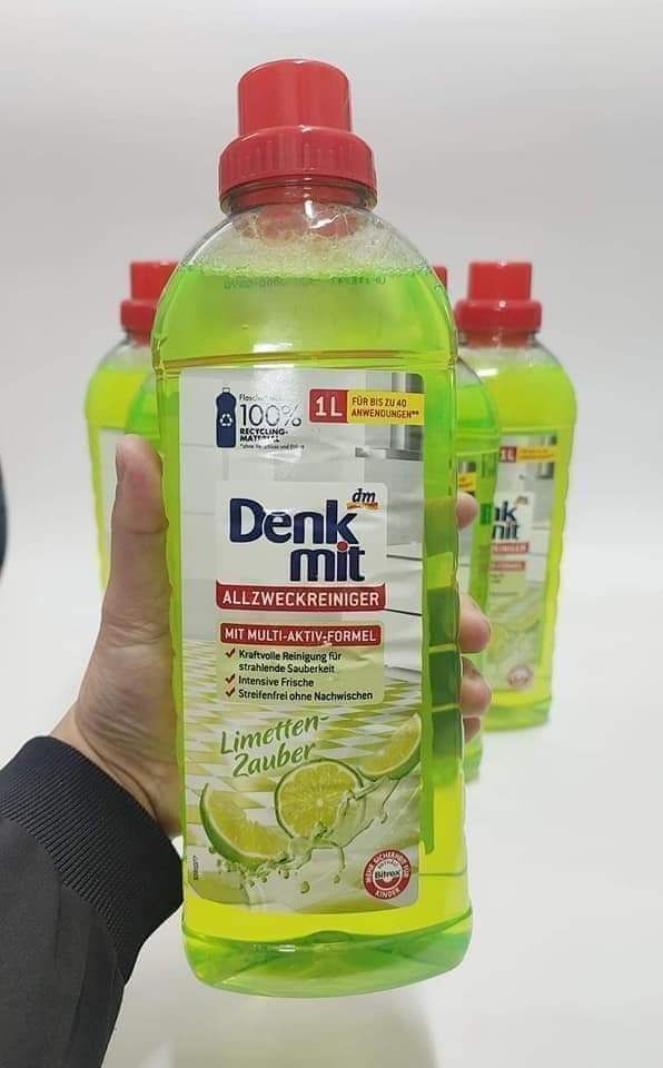 Nước lau sàn gạch Denkmit mẫu mới hương chanh dịu mát - 1000ML