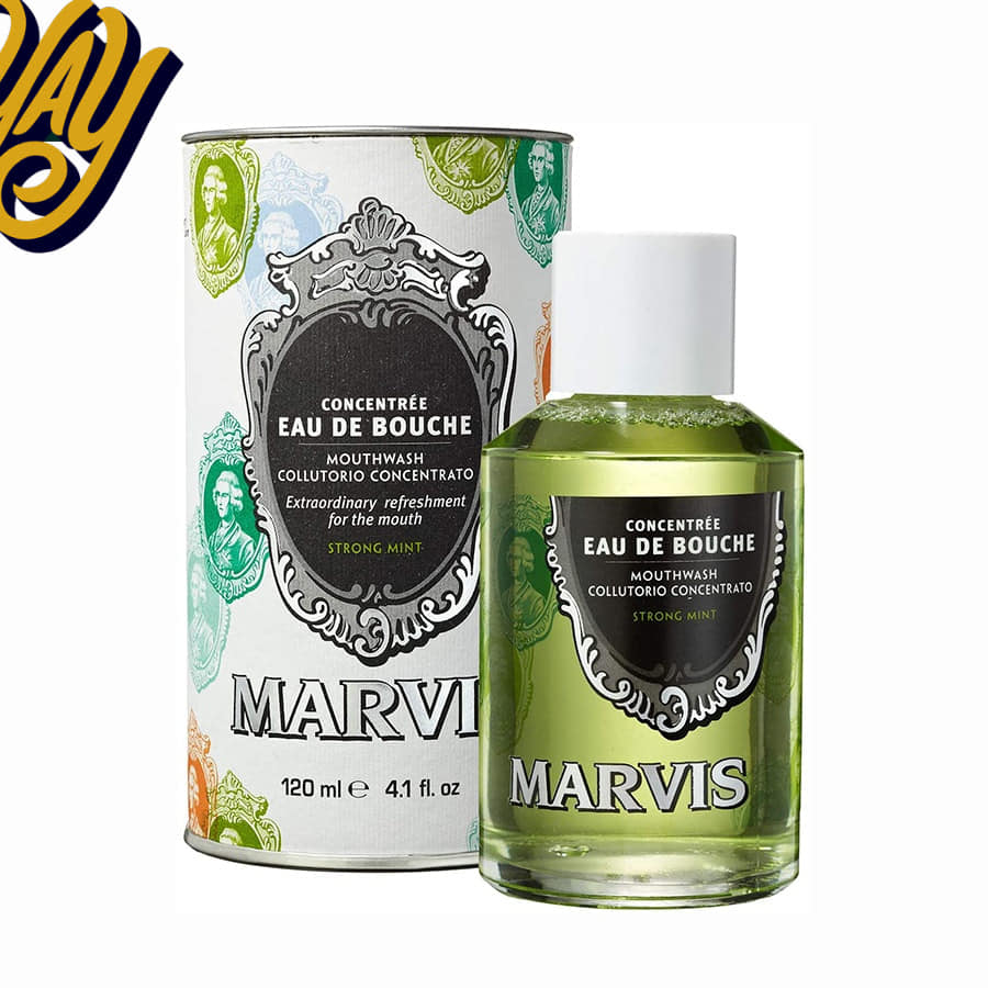 Nước súc miệng Marvis Strong Mint Mouthwash, Concentrate, 120ml