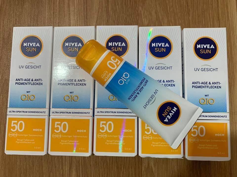 Kem chống nắng chuyên mặt Nivea Sun Q10 SPF 50 [Xách tay Đức giá gốc]