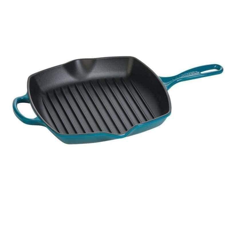 Chảo Nướng Vuông LeCreuset Grillpfanne Quadratisch 26cm Deep Teal [Xách tay Đức giá gốc]