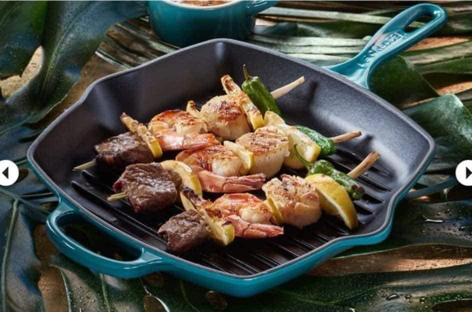 Chảo Nướng Vuông LeCreuset Grillpfanne Quadratisch 26cm Deep Teal [Xách tay Đức giá gốc]