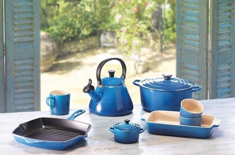 Chảo nướng vuông LeCreuset Grillpfanne Quadratisch 26cm Blue Marseille [Xách tay Đức giá gốc]