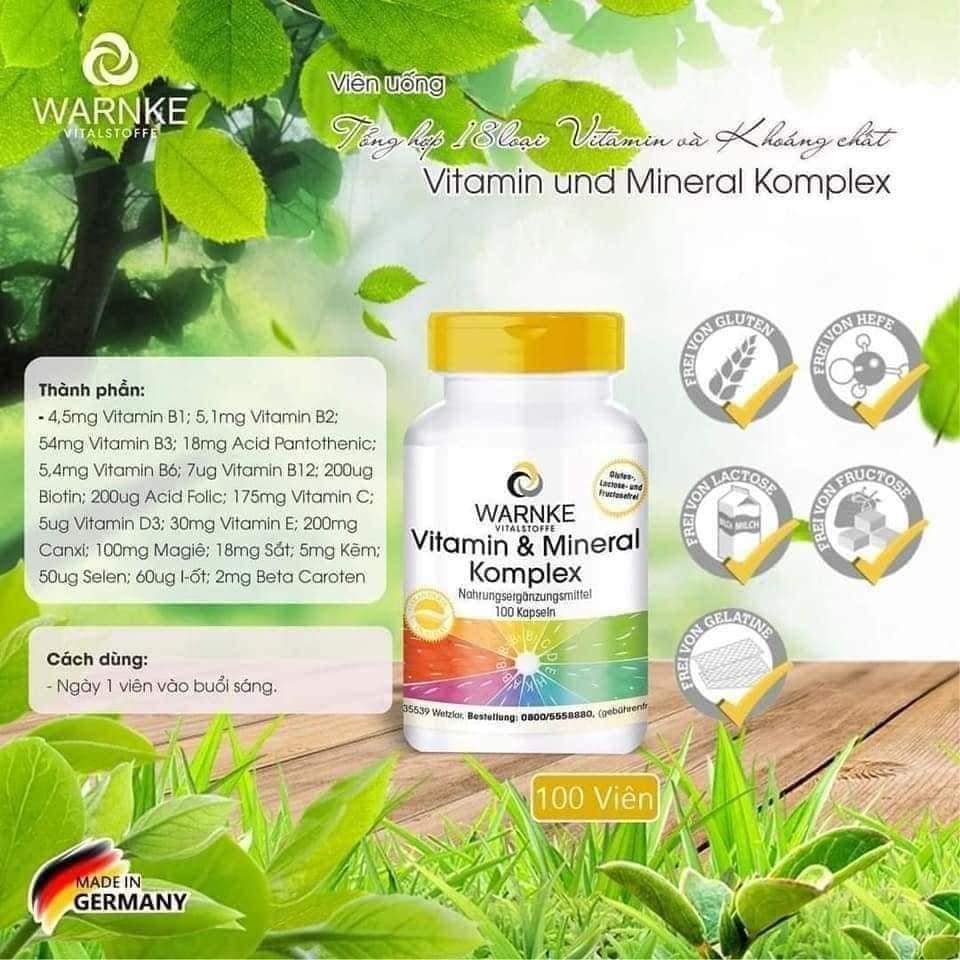 VITAMIN TỔNG HỢP Warnke Vitamin & Mineral komplex