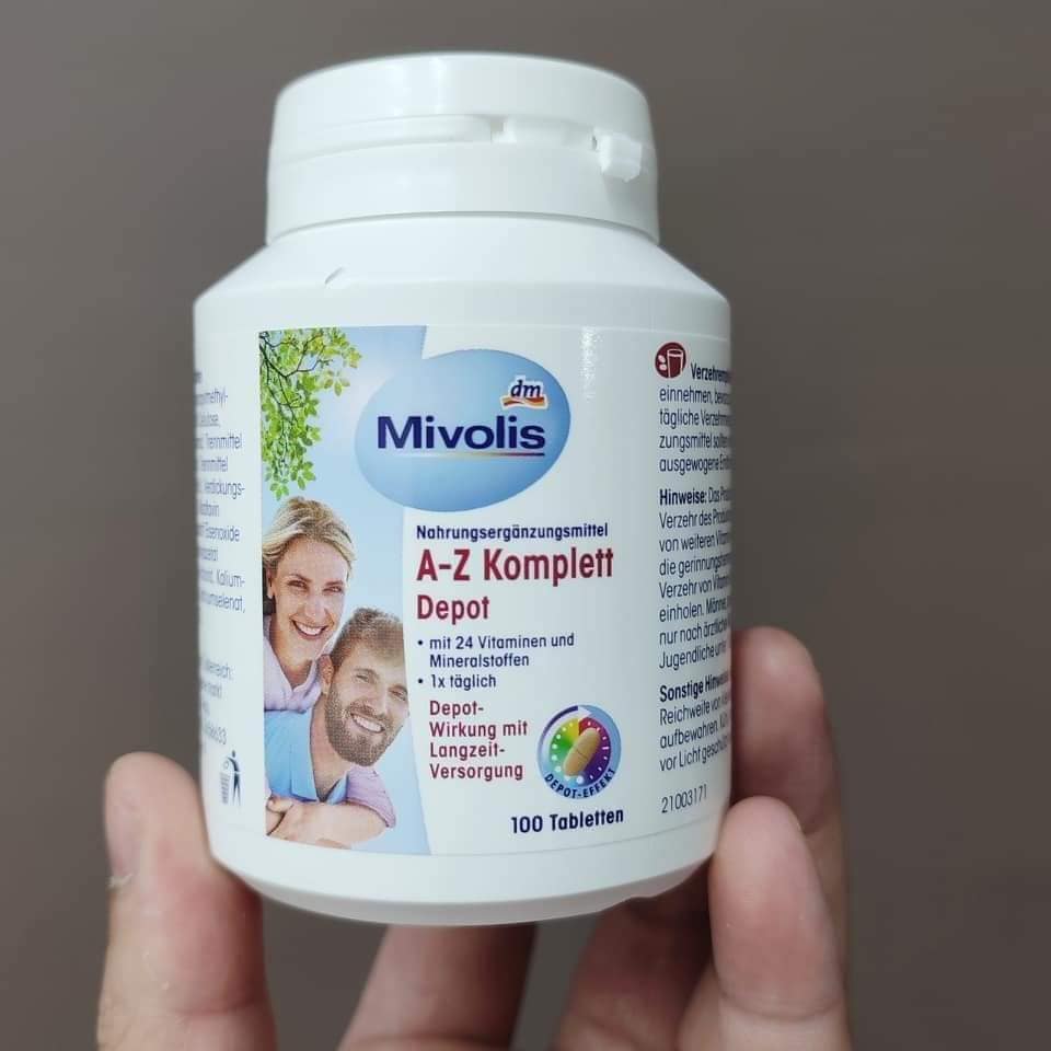 Vitamin tổng hợp Mivolis A-Z Komplett Depot- Hộp 100v (Date 7/2024)